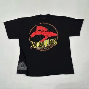 No Bad Ideas Clothing Company Stash Pocket Black Graphic Logo Shirt Men’s L & XL